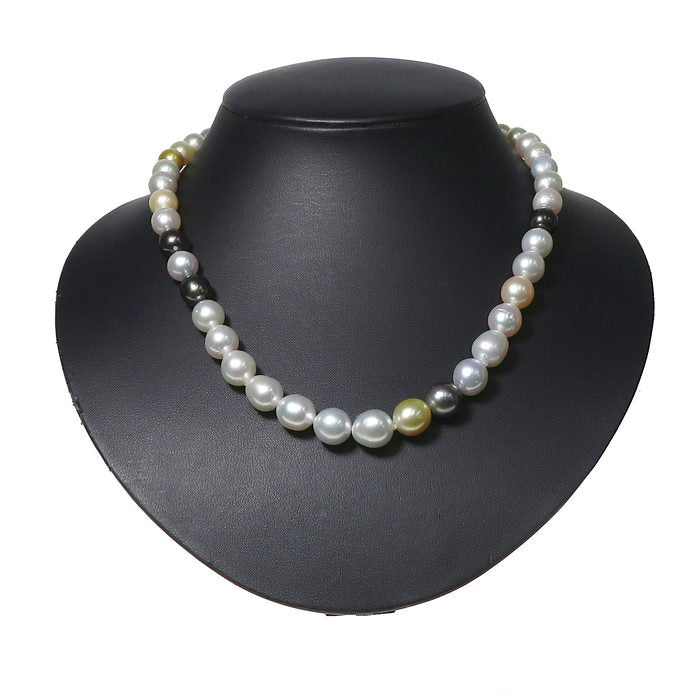 ★★最終特価品 南洋マルチパール 白蝶真珠8.00～10.5ｍｍ 黒蝶真珠 ネックレス シルバー 50.9g 44.5cm レディース
【中古】【真子質店】【NN】




【ITI】