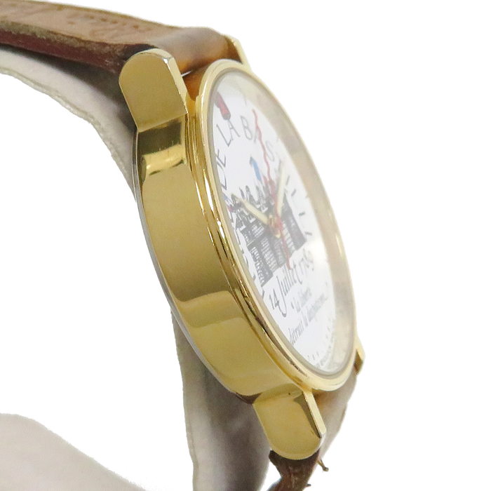 【希少】【美品】記念品 Alain Silberstein レザー 腕時計 Alain Silberstein/アラン・シルベスタイン】 フランス革命 腕時計 GP