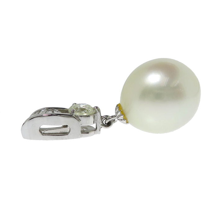 白蝶真珠 13.1mm ダイヤモンド 0.460ct ダイヤモンド 計0.308ct