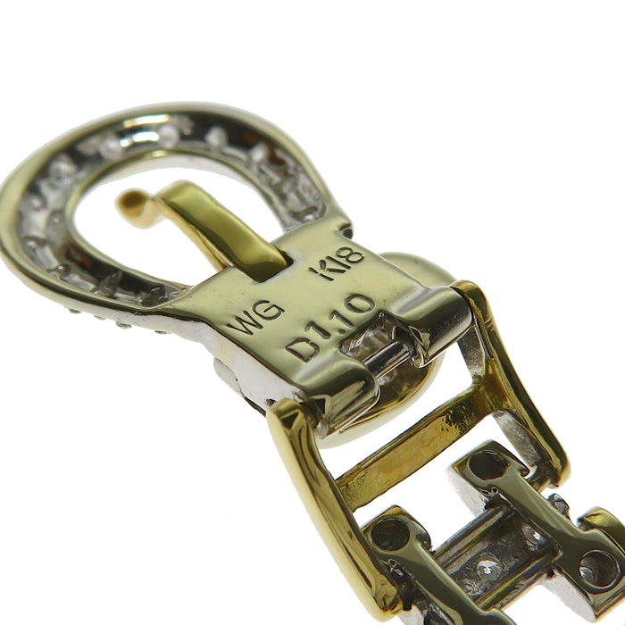 Hモチーフ ダイヤモンド 計1.10ct ブレスレット K18YGイエローゴールド 18金/K18WGホワイトゴールド 18金 21.4g 17.5cm レディース
【中古】【真子質店】【NN】




【IKKI】