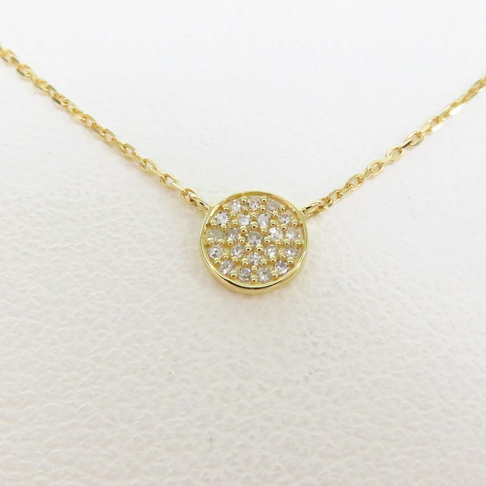アガット K18ネックレス ダイヤ0.04ct agete アガット K18 ネックレス ダイヤモンド0.04ct 約1.1g