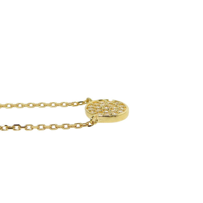 agete/アガット】 ダイヤモンド 計0.04ct ネックレス K18ゴールド 18金 