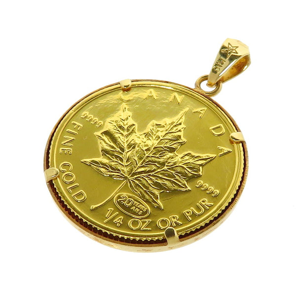 メイプルリーフコイン カナダ エリザベス2世 10ドル 1/4OZ ペンダント