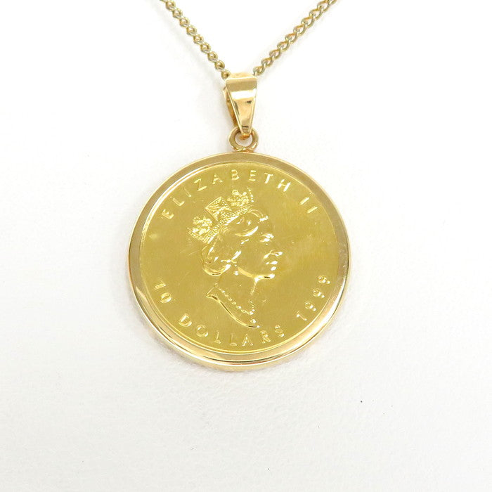 メイプルリーフコイン カナダ エリザベス2世 10ドル 1/4OZ ペンダント