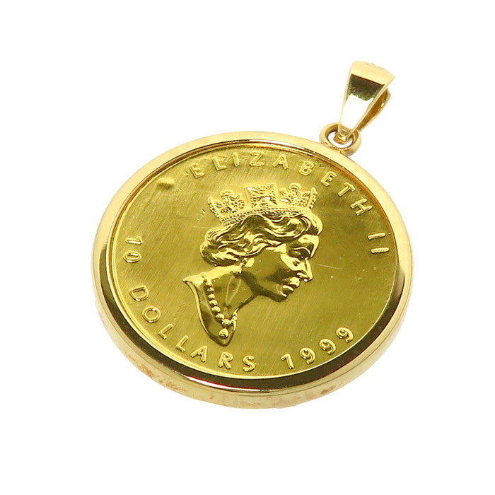 メイプルリーフコイン カナダ エリザベス2世 10ドル 1/4OZ ペンダント