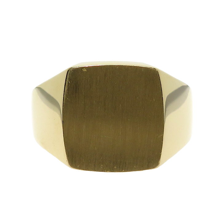 18号 仕上げ済 印台 リング・指輪 K18ゴールド 18金 19.0g ユニ