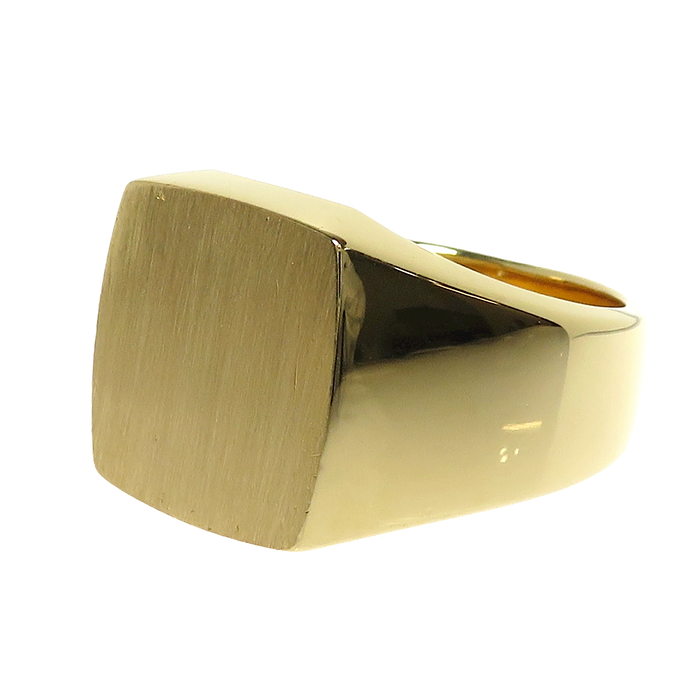 18号 仕上げ済 印台 リング・指輪 K18ゴールド 18金 19.0g ユニ