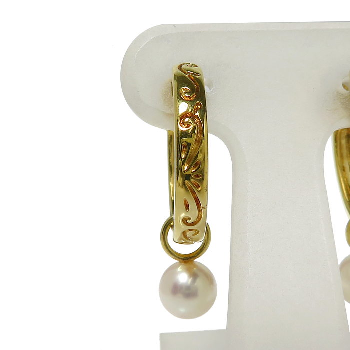 MIKIMOTO/ミキモト】 アコヤパールチャーム付 ネジ式 アコヤ真珠