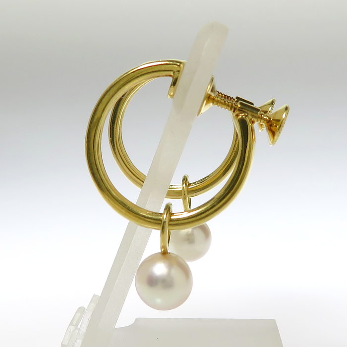 新品　k18 PＧアコヤ真珠　スイングチャーム 新品 k18 PGアコヤ真珠 スイングチャーム 【公式通販】