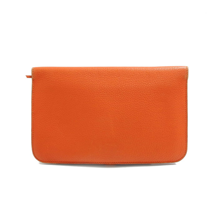 ☆極美品☆エルメス ドゴンGM 長財布 オレンジ トリヨンクレマンス レザー HERMES/エルメス】 ドゴンGM 長財布 トリヨンクレマンス オレンジ×GP