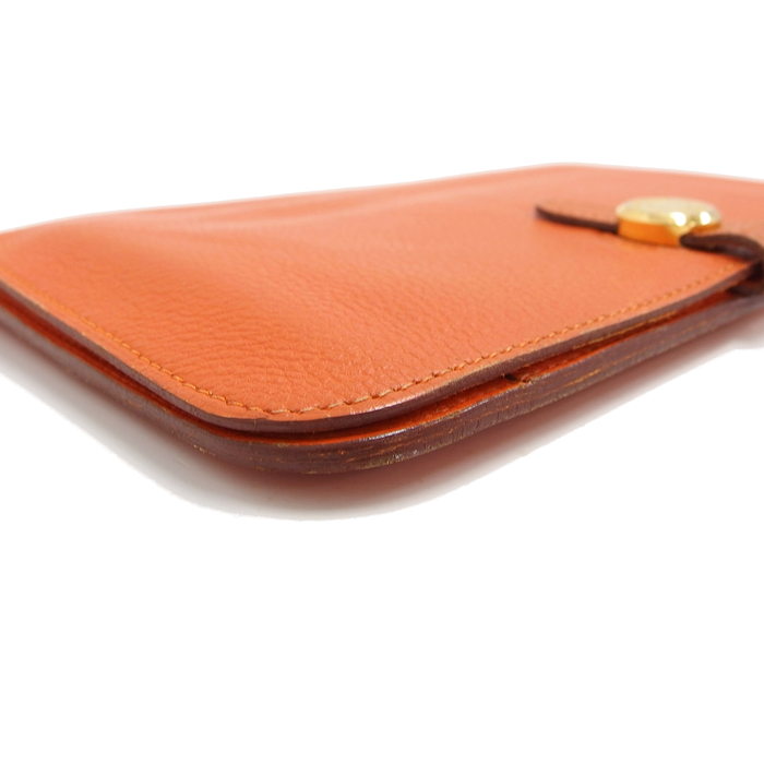 HERMES/エルメス】 ドゴンGM 長財布 トリヨンクレマンス オレンジ×GP