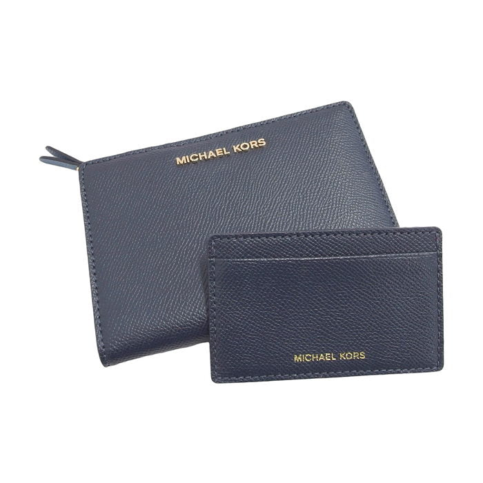 Michael Kors/マイケルコース】 二つ折り財布 レザー ネイビー