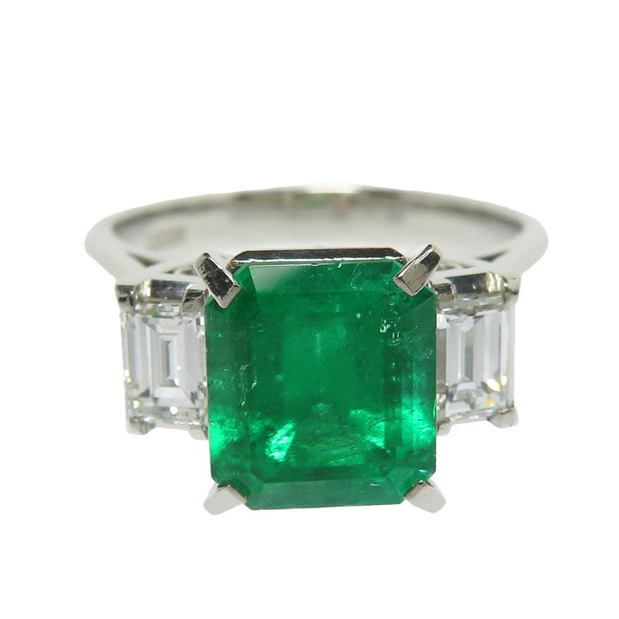 13号 仕上げ済 エメラルド 2.14ct ダイヤモンド 計0.51ct リング・指輪 