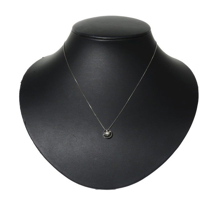 ダイヤモンド 0.23ct ブラックダイヤモンド 計0.15ct ネックレス K18WG 