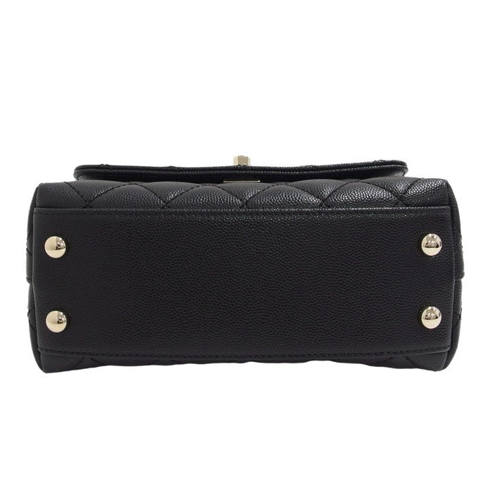 CHANEL シャネル トップハンドル 2WAYバッグ 黒 キャビアスキン GD金具 プレート CHANEL - CHANEL シャネル トップハンドル 2WAYバッグ 黒 キャビア