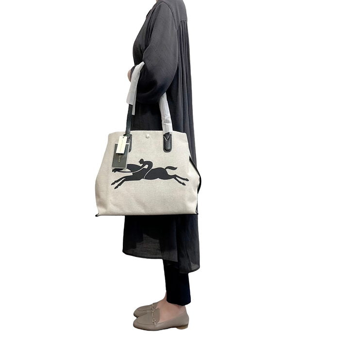 べにこま　ロンシャン　ロゾ　キャンバストートバッグ Longchamp/ロンシャン】 ロゾ ショッピングバッグ Lサイズ 現行 トート