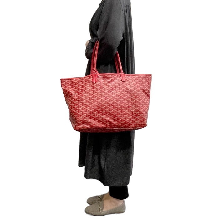 GOYARD/ゴヤール】 サンルイPM ヘリンボーン柄 トートバッグ PVC/レザー 赤 レディース【中古】【真子質店】【BL】 【SMo –  真子質店 PawnShopMAKO