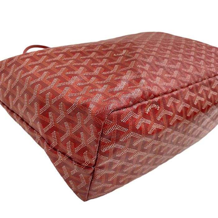 【GOYARD/ゴヤール】 サンルイPM ヘリンボーン柄 トートバッグ PVC/レザー 赤 レディース【中古】【真子質店】【BL】, 【SMoK】