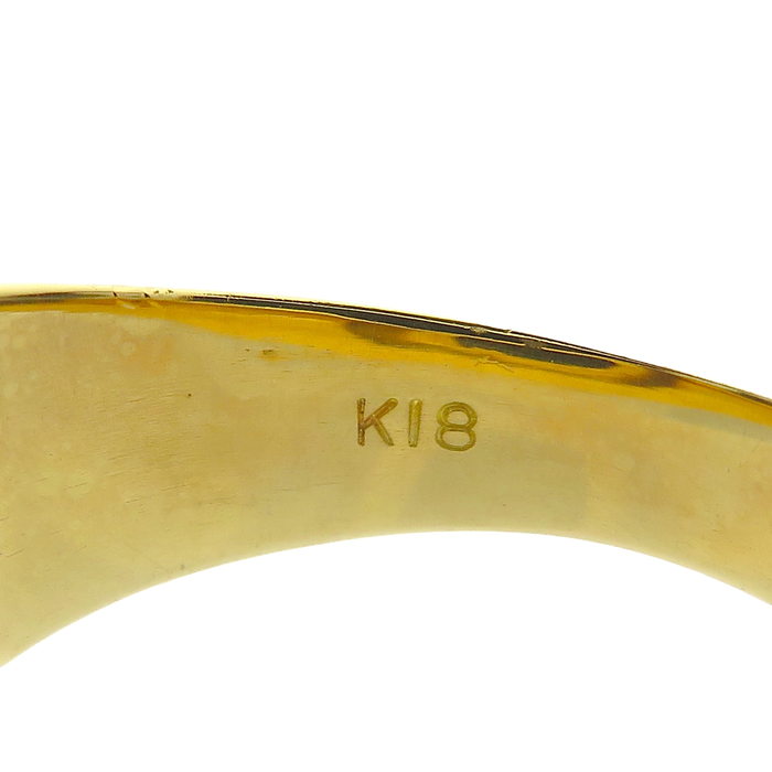 リング・指輪 メンズOK フクロウ K18 オニキス