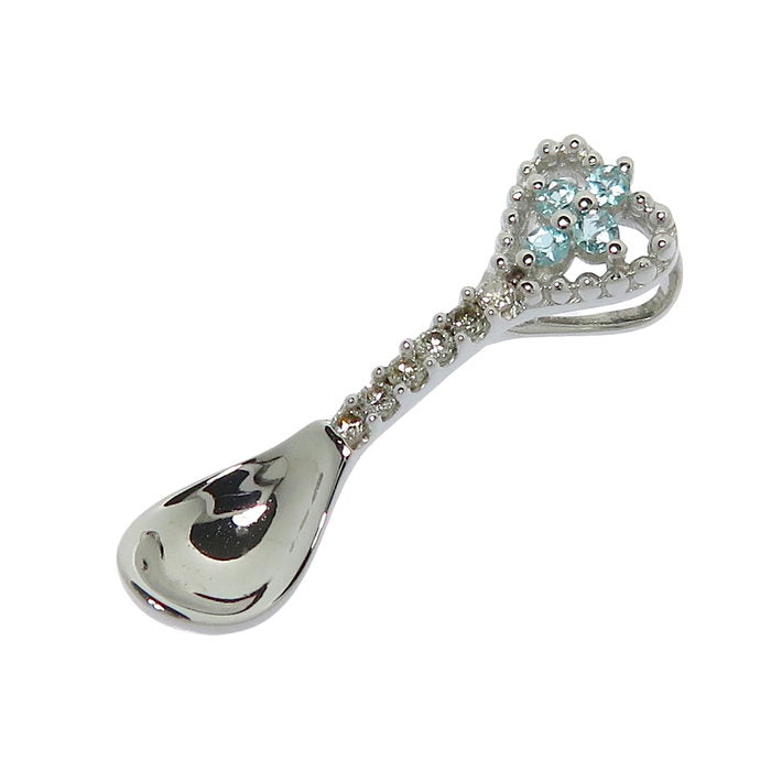 スプーンモチーフ ブルートパーズ 0.03ct ダイヤモンド 計0.03ct ペンダントトップ K18WGホワイトゴールド 18金 0.7g レディース
【中古】【真子質店】【NN】




【YY】