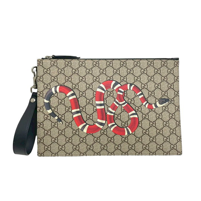 【GUCCI/グッチ】 GGスプリーム×キングスネーク 473904 スネーク/蛇 クラッチバッグ ベージュ×黒 ユニセックス【中古】【真子質店】【GD】




【DDx】