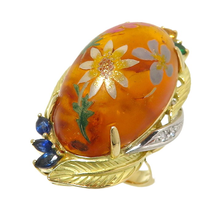 14号【MARI YAMAMOTO/山本真理】 琥珀 11.80ct マルチストーン 14号【MARI YAMAMOTO/山本真理】 琥珀 11.80ct マルチストーン