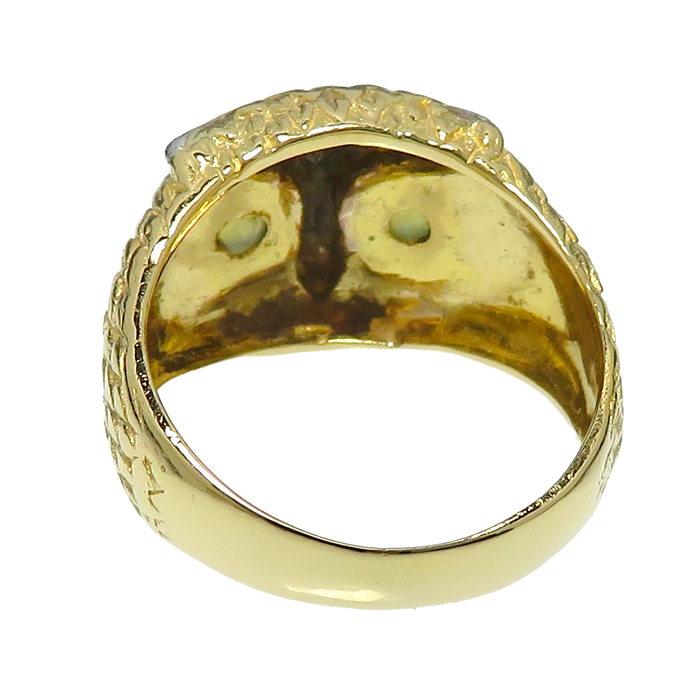 PT900 K18 クリソベリルキャッツアイダイアモンドリング 13号 Chrysoberyl Cat's Eye Pt900クリソベリルキャッツアイ
