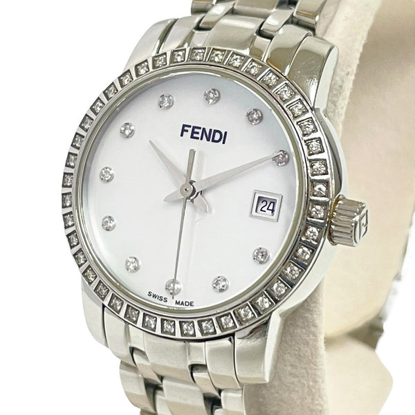稼働 FENDI 腕時計 2100L 白文字盤 新品電池 ラウンド 650 稼働 FENDI 腕時計 2100L 白文字盤 新品電池 ラウンド 650オ