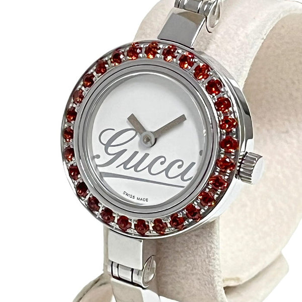 【GUCCI/グッチ】 105 バングルウォッチ 腕時計 ステンレススチール/ガーネット クオーツ 白文字盤 レディース
【中古】【真子質店】【GD】




【TMaI】
