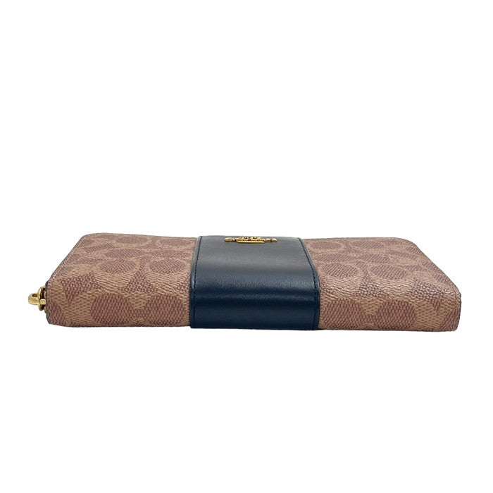 COACH/コーチ】 シグネチャー 31546 長財布 PVC/レザー ベージュ