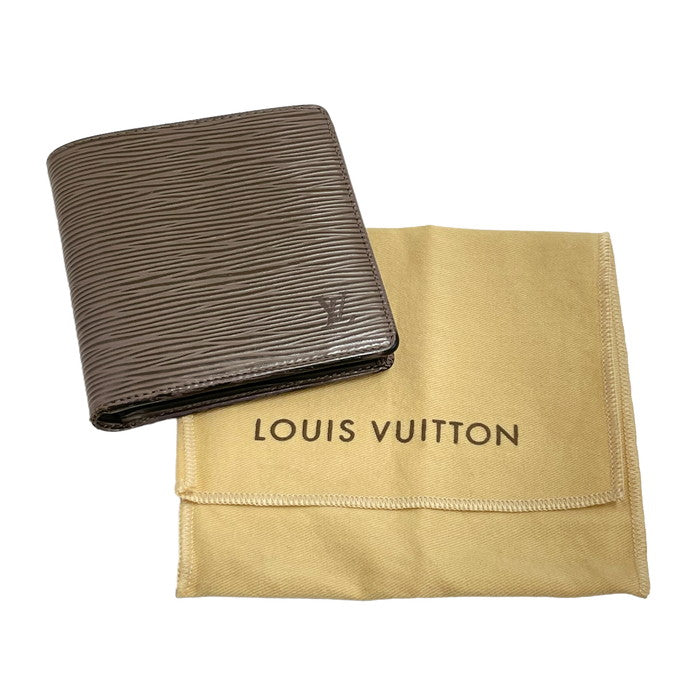 LOUIS VUITTON/ルイ・ヴィトン】 ポルト ビエ・カルト クレディ モネ エピ M6354B 二つ折り財布 ペッパー/グレー ユ –  真子質店 PawnShopMAKO