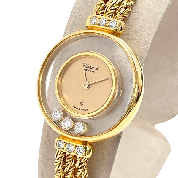 K18YG Chopard ショパール  ハッピーダイヤモンド  20/3900  3Pムービングダイヤ  レディース 腕時計