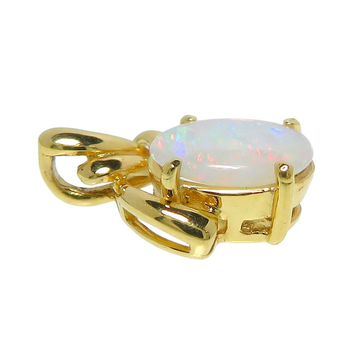 オパール ペンダントトップ K18ゴールド 18金 1.3g レディース 【中古