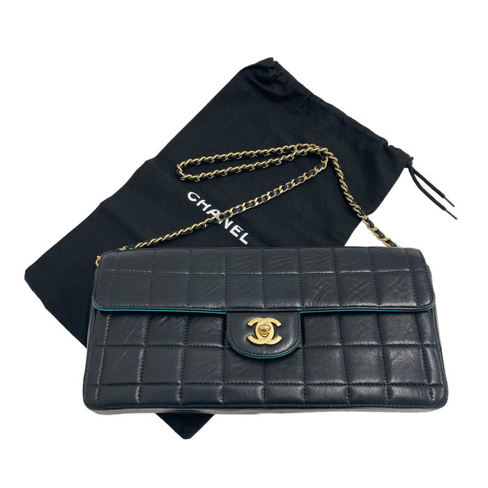 CHANEL/シャネル】 チョコバー チェーン ショルダーバッグ ラムスキン