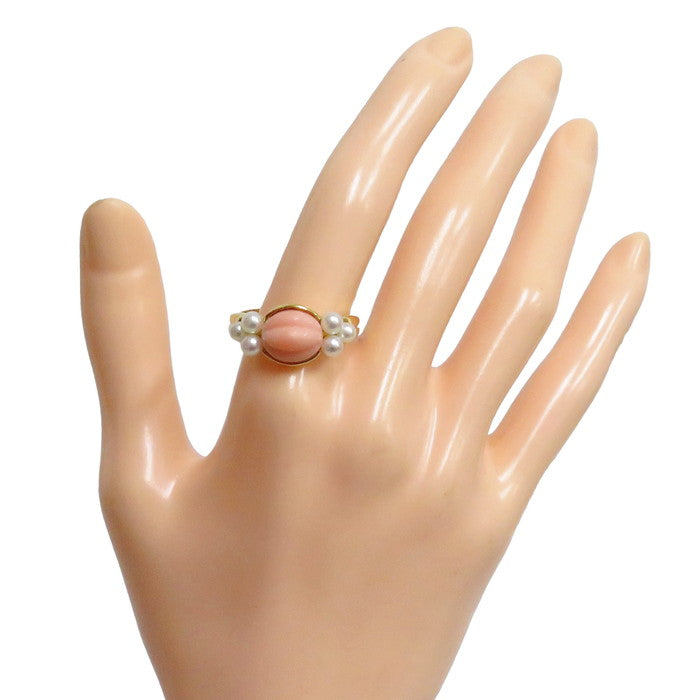 18号【MIKIMOTO/ミキモト】 サンゴ ベビーパール リング・指輪 K18ゴールド 18金 6.5g レディース 【中古】【真子質店】 –  真子質店 PawnShopMAKO