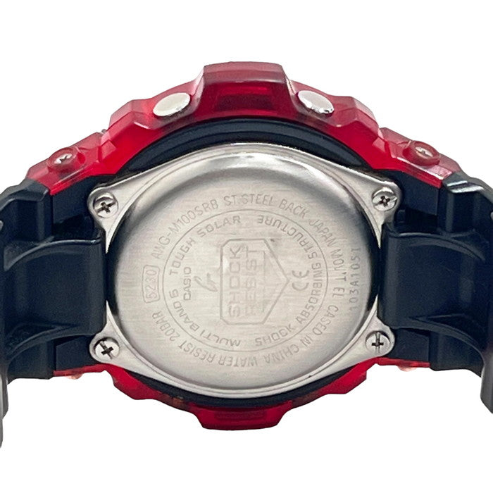 【CASIO/カシオ】 G-SHOCK AWG-M100SRB 腕時計 ステンレススチール/樹脂系 ソーラー電波 黒 赤スケルトン メンズ,  【中古】【真子質店】【NN】, 【Max】