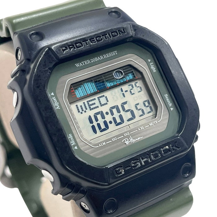 G-SHOCK GLX-5600 ロンハーマンコラボ 腕時計 ステンレススチール/樹脂系 クオーツ ブラック×グリーン ユニセックス,  【中古】【真子質店】【NN】, 【Mox】