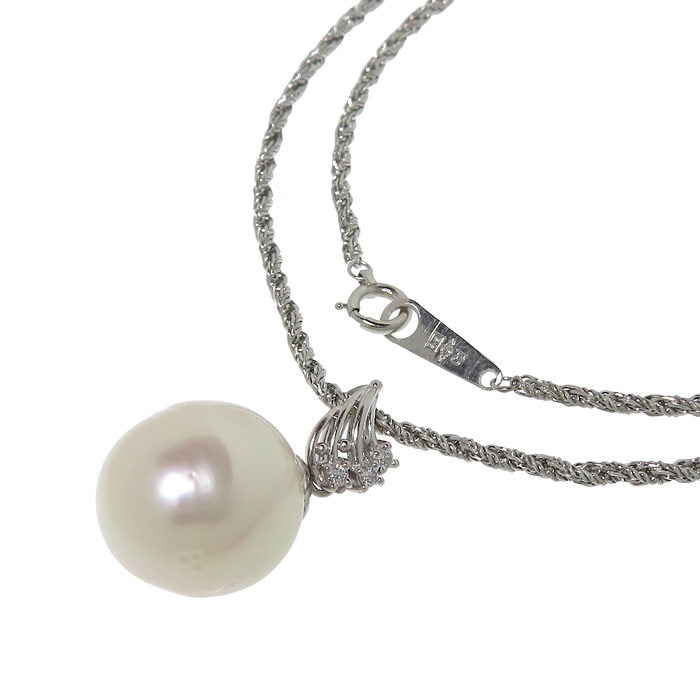 白蝶真珠 ダイヤ プラチナ ネックレス