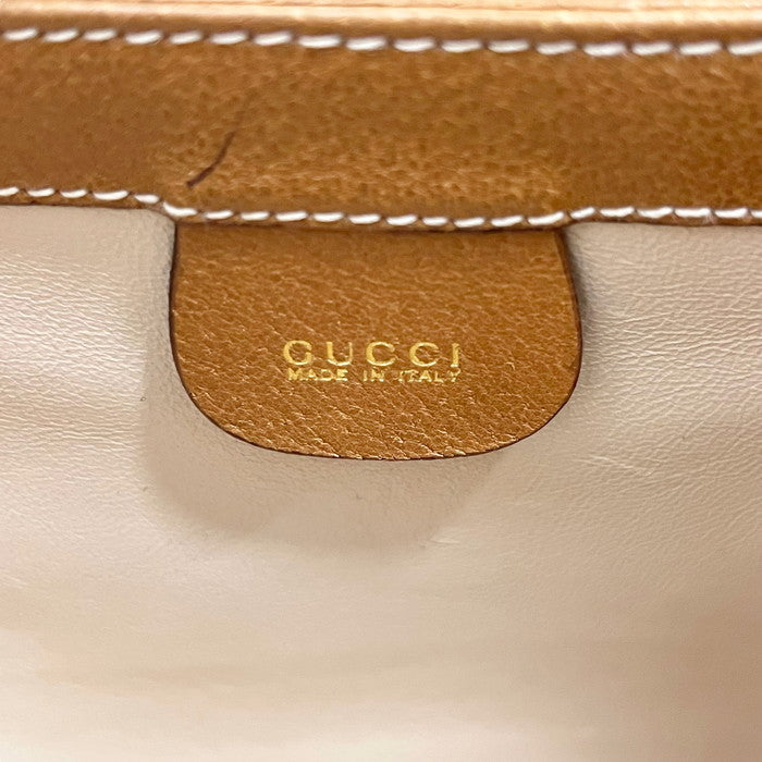 GUCCI グッチ ショルダーバッグ 2WAY ブラウン バンブー レザー