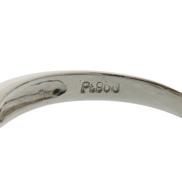10号 アコヤ真珠 8.2mm程度 ダイヤモンド 計0.08ct リング・指輪 Pt900 