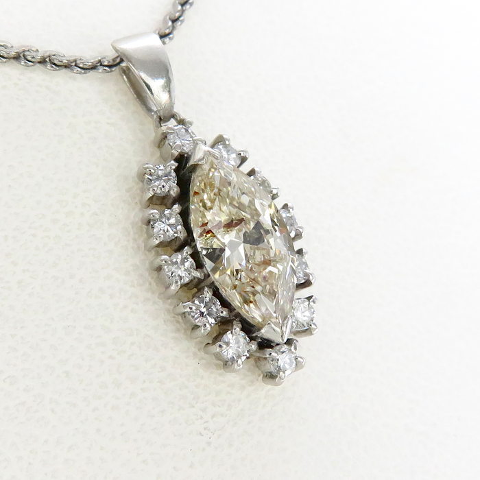 マーキスカット ダイヤモンド (推定VLB-Iクラス) 1.03ct ダイヤモンド