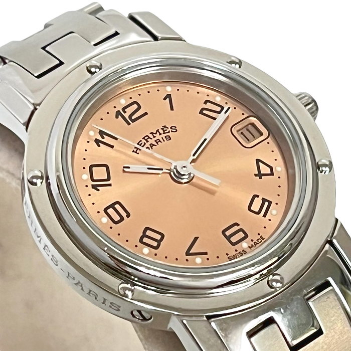 HERMES Paris ステンレス　クリッパー　ピンク　（CL4 210） HERMES】- 仕上済 - ヴィンテージ エルメス クリッパー SS