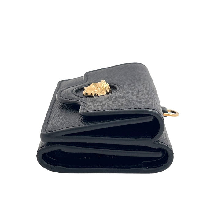 未使用✨VERSACE ヴェルサーチ　メデューサ　レザー　三つ折り財布　ブラック 最終特価品【VERSACE/ヴェルサーチ】 チェーンウォレット メデューサ