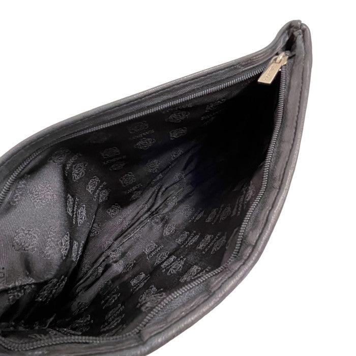 LOEWE/ロエベ】 ポーチ レザー/ファー 黒 レディース【中古