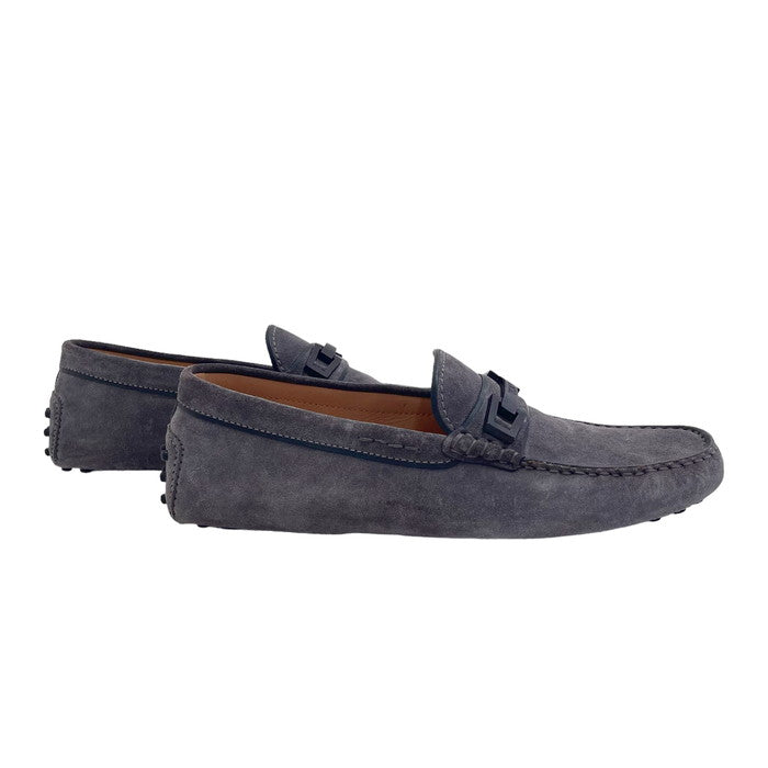TOD'S トッズ モカシン ドライビングシューズ　メンズグレー6.5 [美品] TOD'S/トッズ】 ドライビングシューズ スリッポン モカシン ヌバック