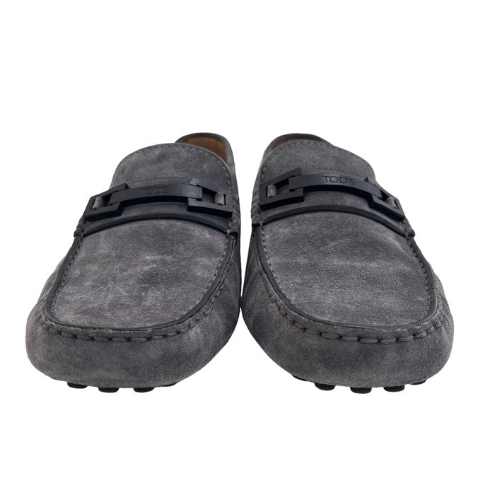 TOD'S トッズ モカシン ドライビングシューズ　メンズグレー6.5 [美品] TOD'S/トッズ】 ドライビングシューズ スリッポン モカシン ヌバック