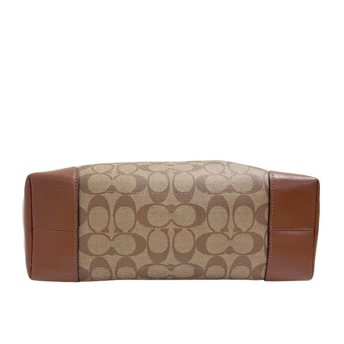 COACH/コーチ】 シグネチャー F29208 ジップ トートバッグ 茶