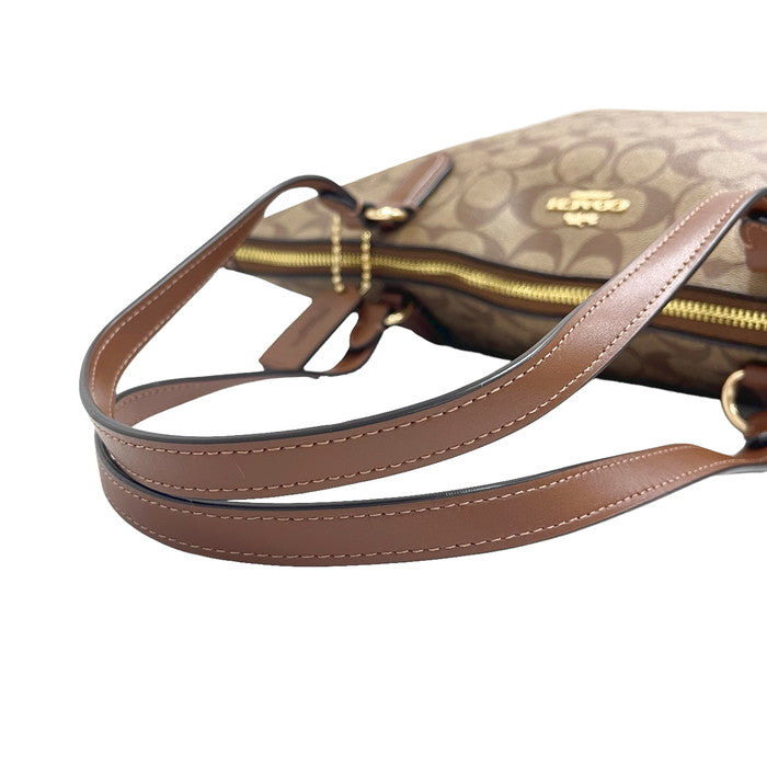 COACH コーチ シグネチャー ジップトップ トートバッグ F29208 COACH/コーチ】 シグネチャー F29208 ジップ トートバッグ 茶