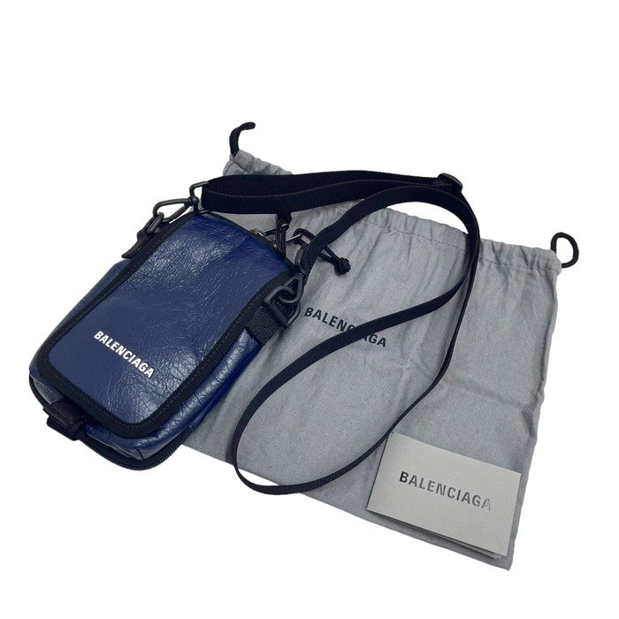 BALENCIAGA/バレンシアガ】 エクスプローラー 593329 クロスボディバッグ ショルダーバッグ レザー ネイビー×ブラック ユ –  真子質店 PawnShopMAKO