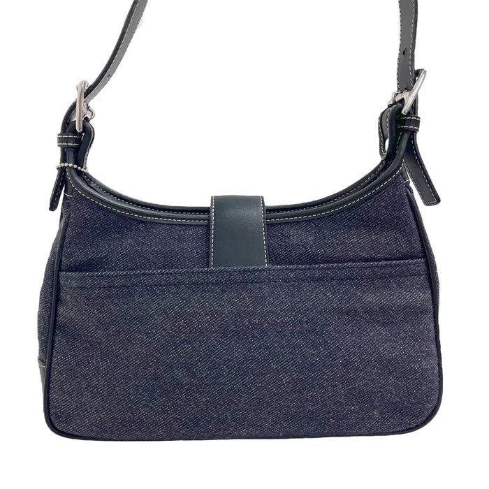 COACH/コーチ】 7762 セミショルダー ショルダーバッグ デニム/レザー 